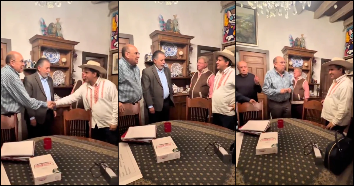 VIDEO exhibe a Carlos Manzo con Moreira, Alazraki, Aguilar y otros cuadros de derecha