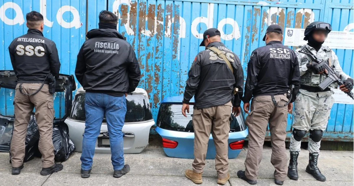 La SSC y la Fiscalía aseguran casi mil toneladas de autopartes en la Cuauhtémoc, CdMx
