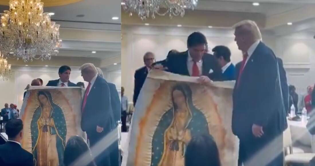 VIDEO ¬ Verástegui suma apoyo a Trump; le regala imagen de la Virgen de Guadalupe