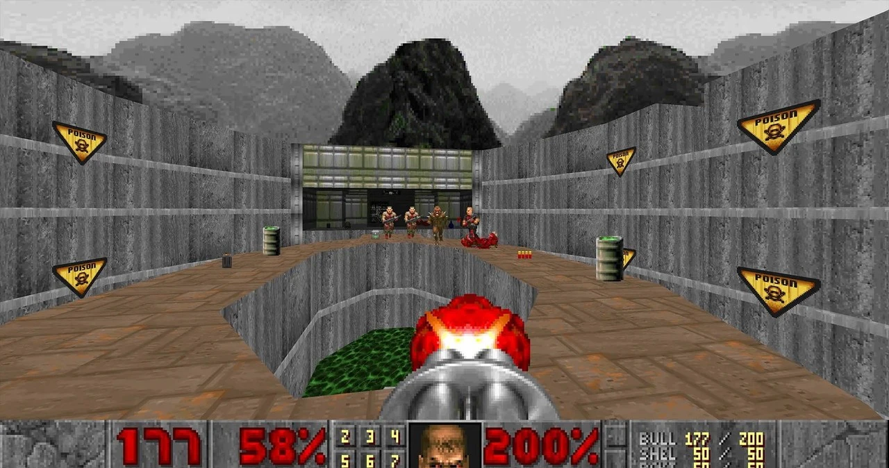 Doom odpalony na… kartonowym pudełku