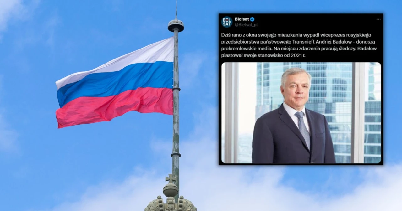 Wiceprezes rosyjskiej spółki nie żyje. Mężczyzna miał wypaść z 17. piętra