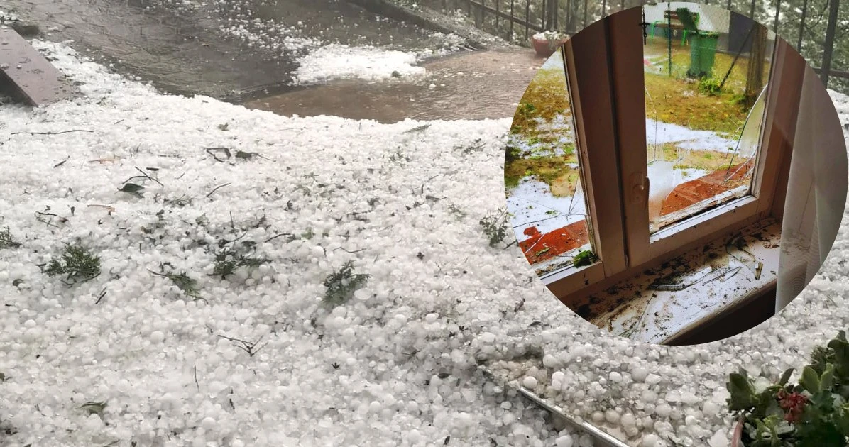 Superkomórka burzowa tak potężna, że grad wybijał szyby. Są zdjęcia