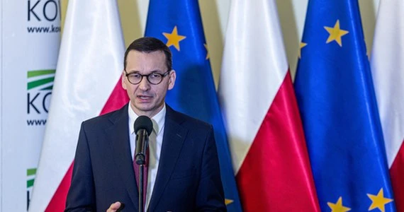 Konferencja premiera Mateusza Morawieckiego na Stadionie PGE Narodowym