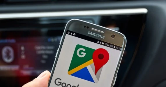 Mapy Google ze specjalnym interfejsem samochodowym