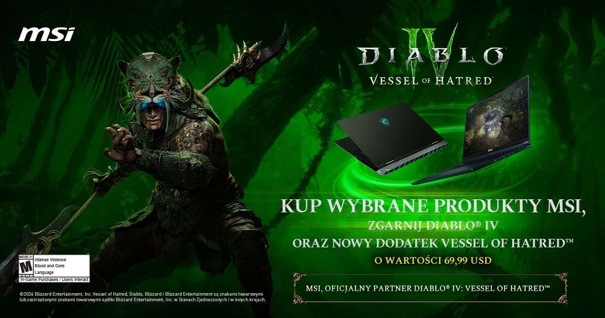 Współpraca MSI i Blizzarda z okazji premiery dodatku Diablo IV: Vessel of Hatred!