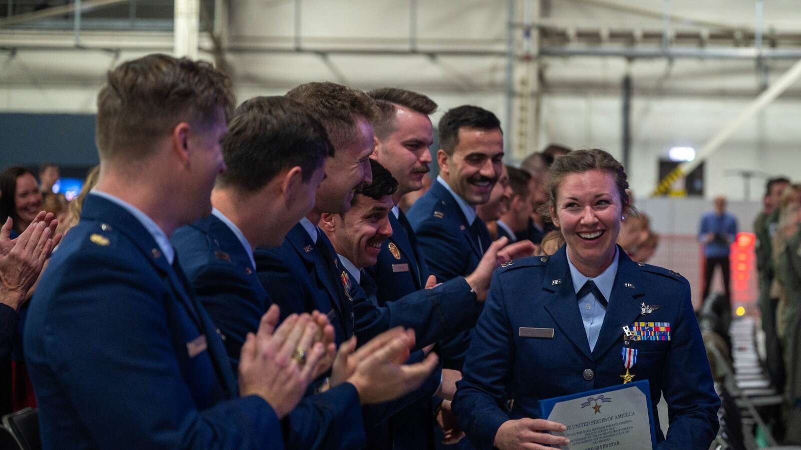 1st female airman receives Silver Star for shootdown of Iranian drones