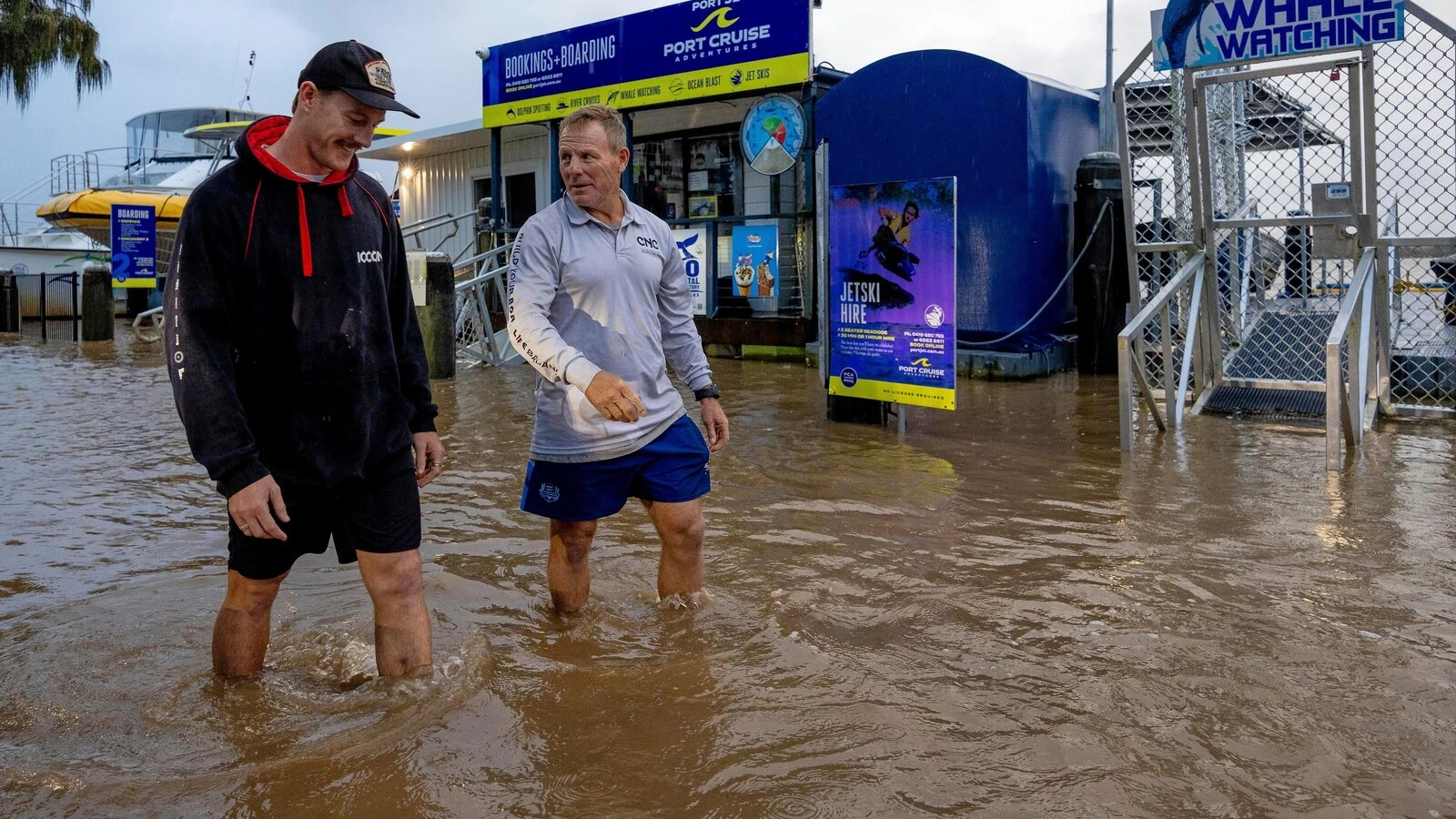 Record floodwaters in eastern Australia leave 2 dead and 2 missing