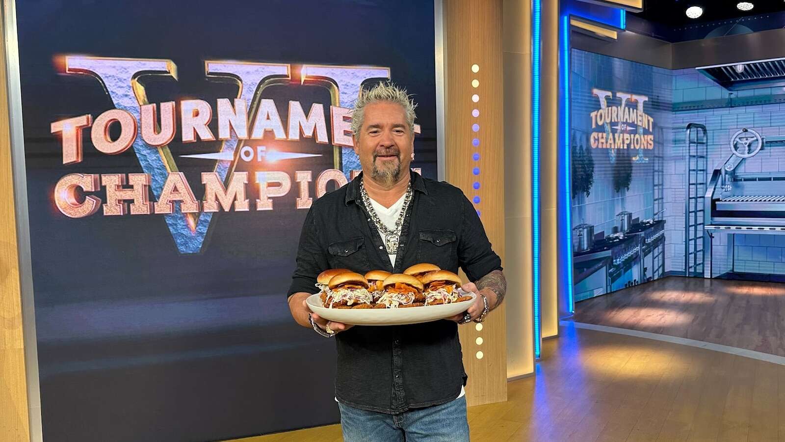 Guy Fieri recipes: Bourbon brown sugar BBQ chicken sandwich, chopped cheese eggrollsThe 