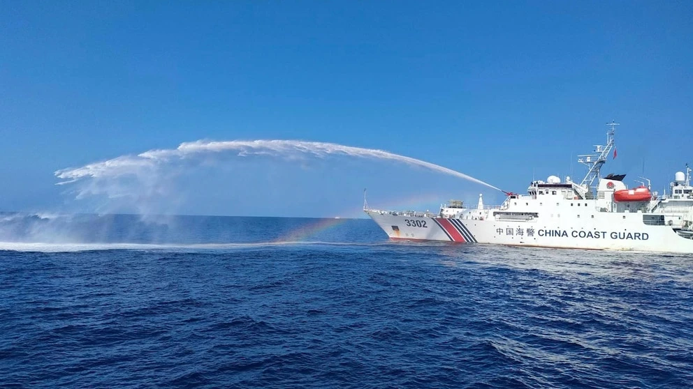 Philippines says Chinese coast guard assaulted its vessels with water cannons for a second day