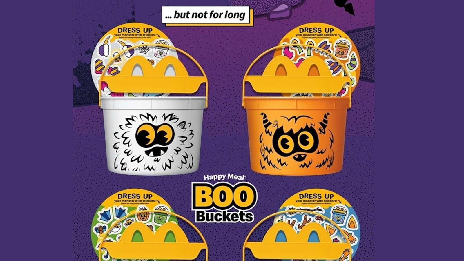 Boo Buckets back at McDonald's for Halloween Happy MealsThe reusable buckets are also perfect for trick-or-treating.10/2/2024 08:38:19 EDT