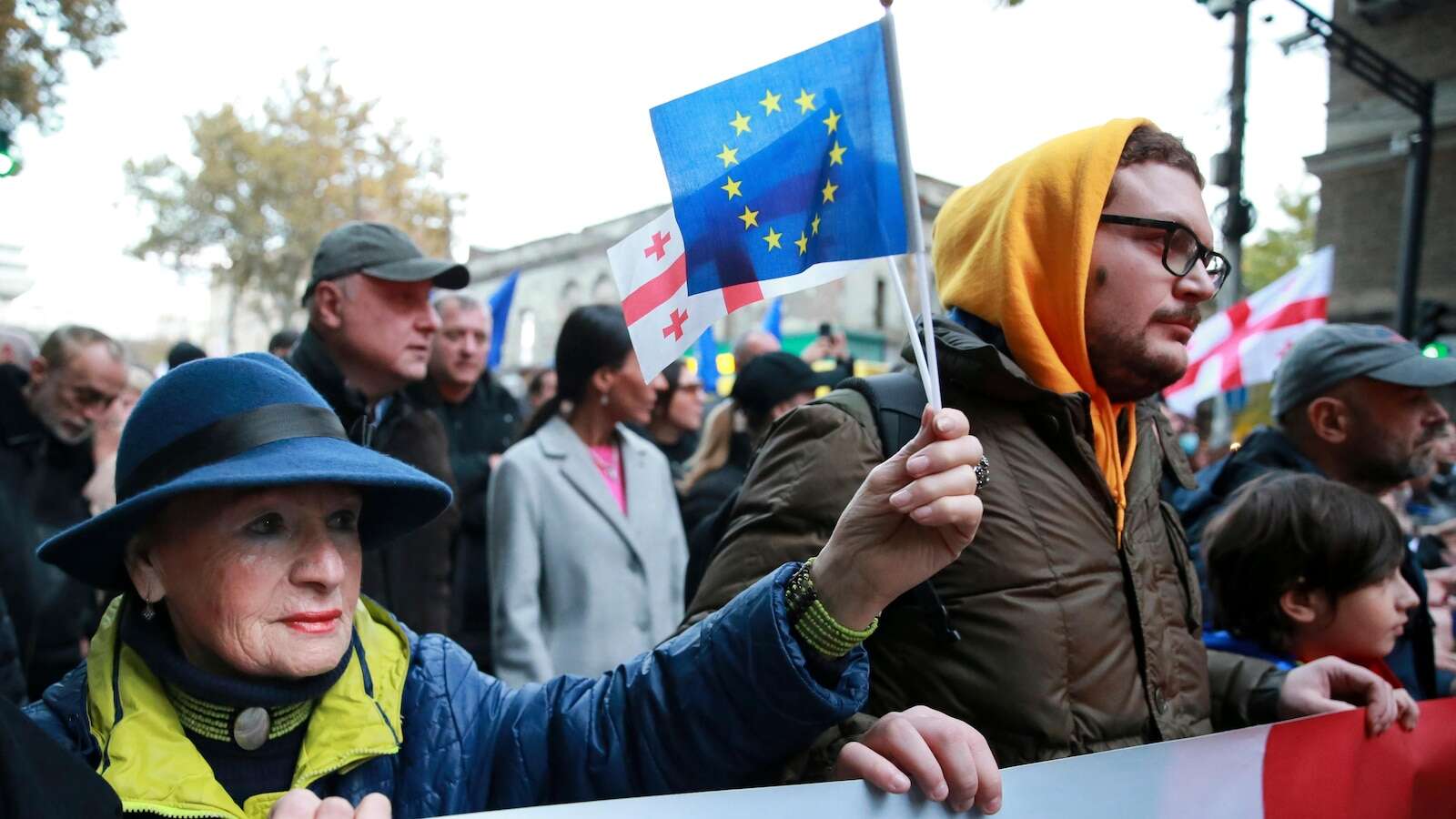 Thousands rally again in Georgia to protest the Oct. 26 parliamentary election they say was rigged