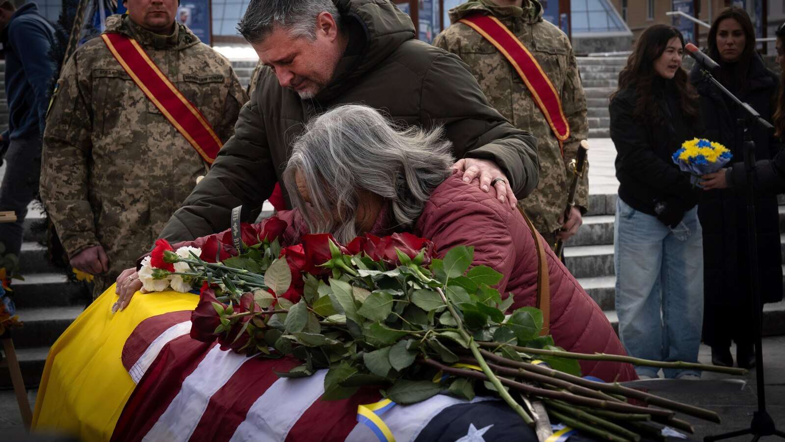 Family of US marine veteran killed in Ukraine tells funeral in Kyiv he died fighting for freedom