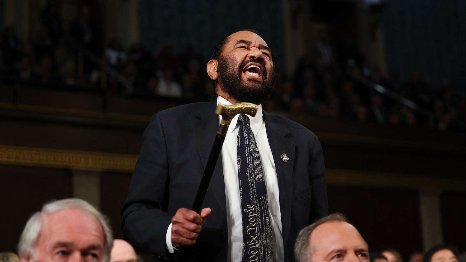 Democratic Rep. Al Green removed from chamber after outburst during Trump speech