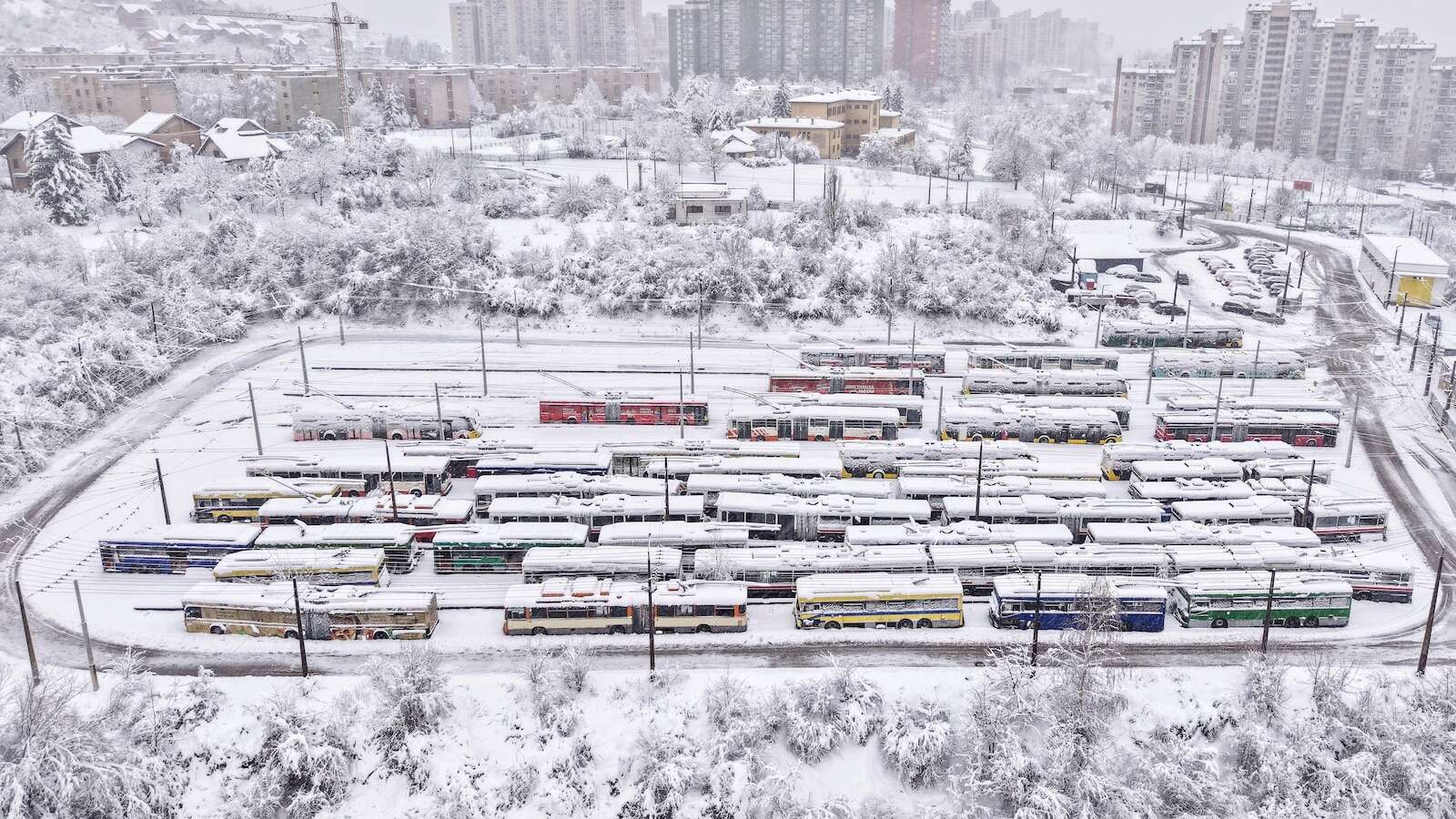 Balkans snowstorm leaves tens of thousands of homes without power, causes traffic chaos