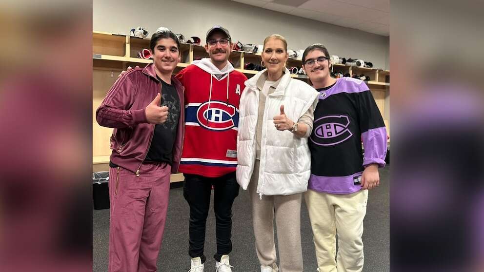 Celine Dion posts sweet photos with her sons having 'fun time' at hockey gameDion shared her three sons with her late husband René Angélil. 11/2/2023 08:19:27 EDT