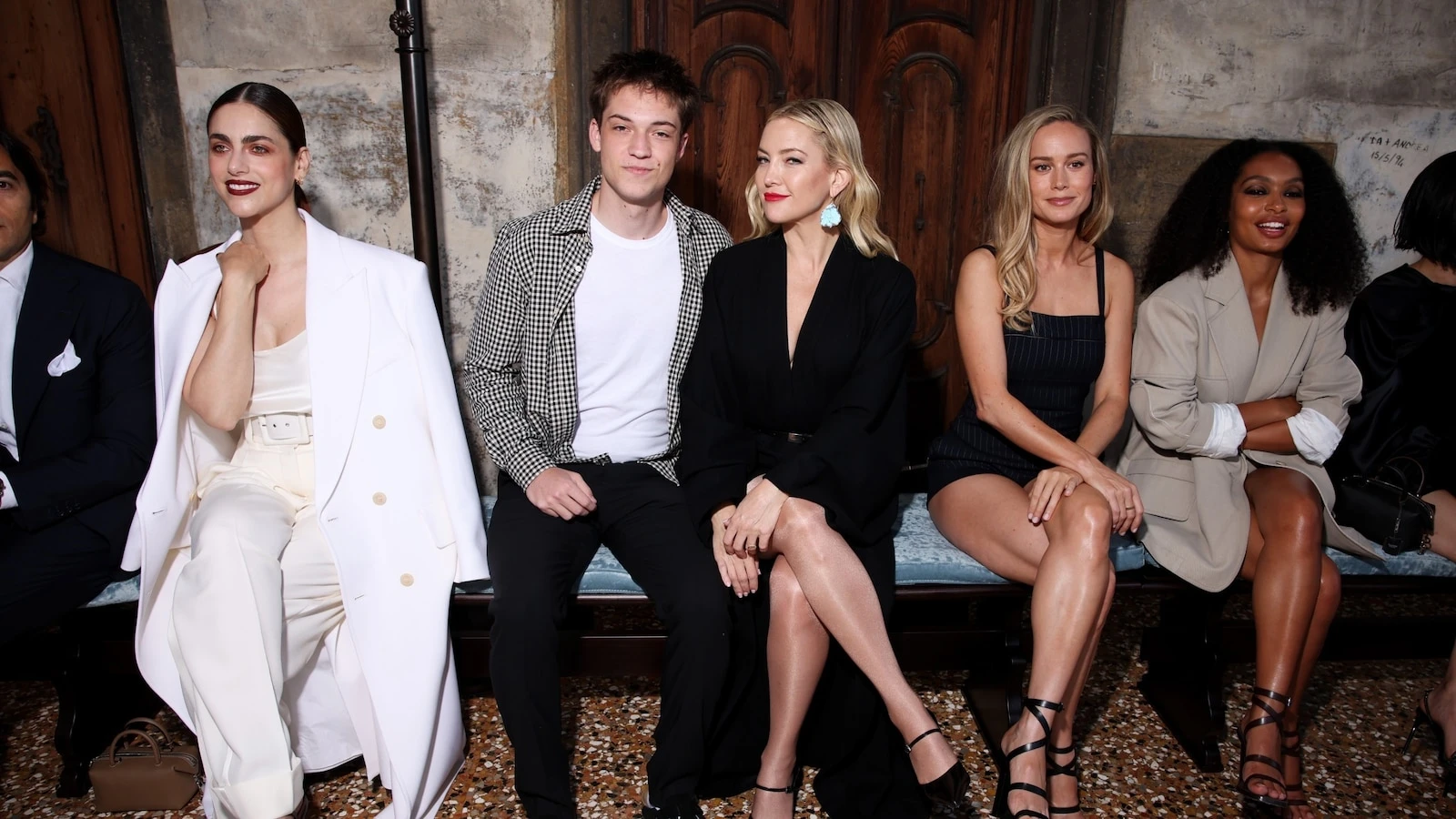 Kate Hudson and son Ryder sit front row at Max Mara Resort 2025 showBrie Larson, Yara Shahidi, Alexa Chung and more also attended.6/12/2024 03:28:01 EDT