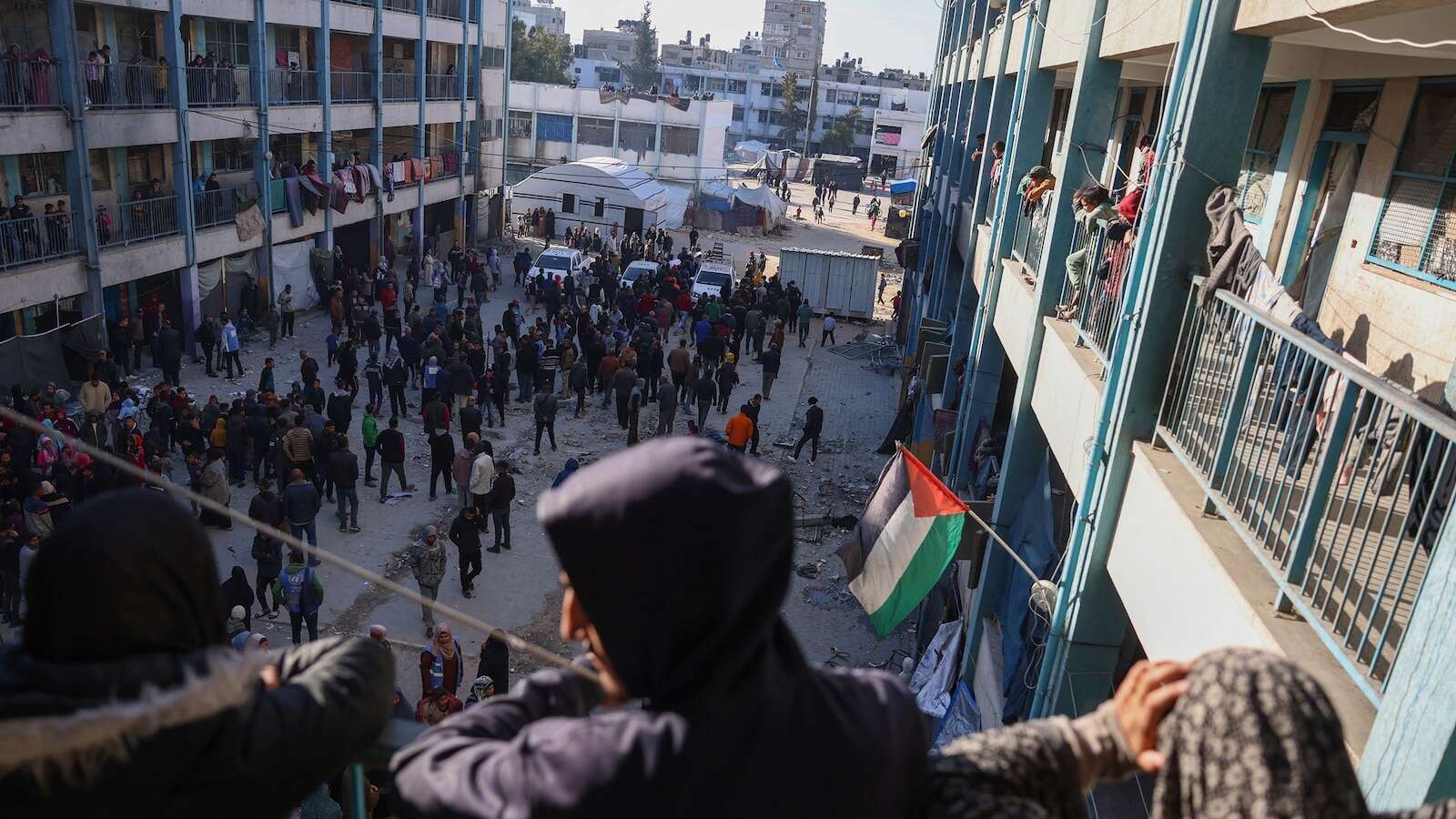 Gaza schools targeted in series of airstrikes as death toll passes 45,000