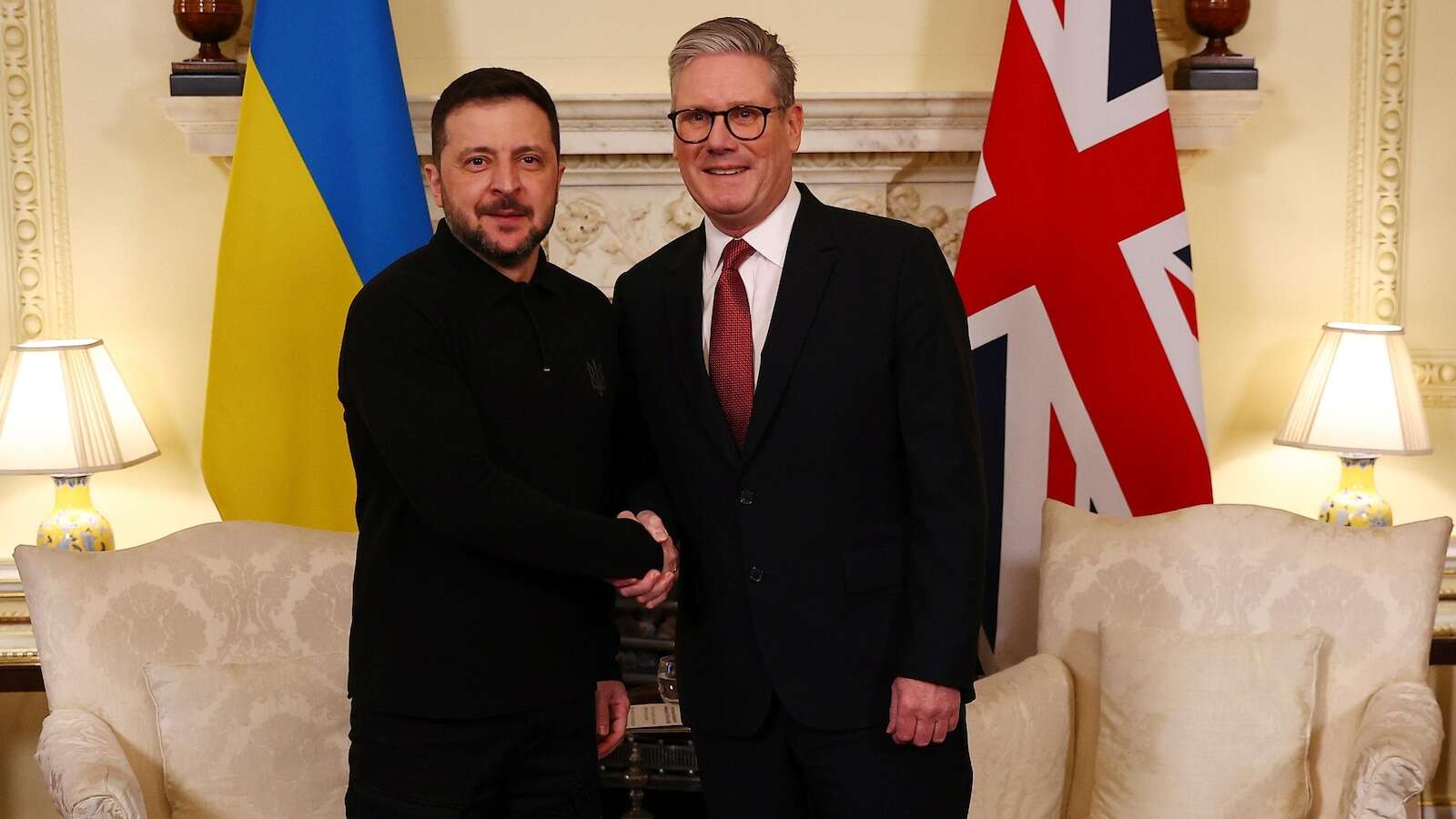 Zelenskyy embraced by British prime minister a day after White House blowout