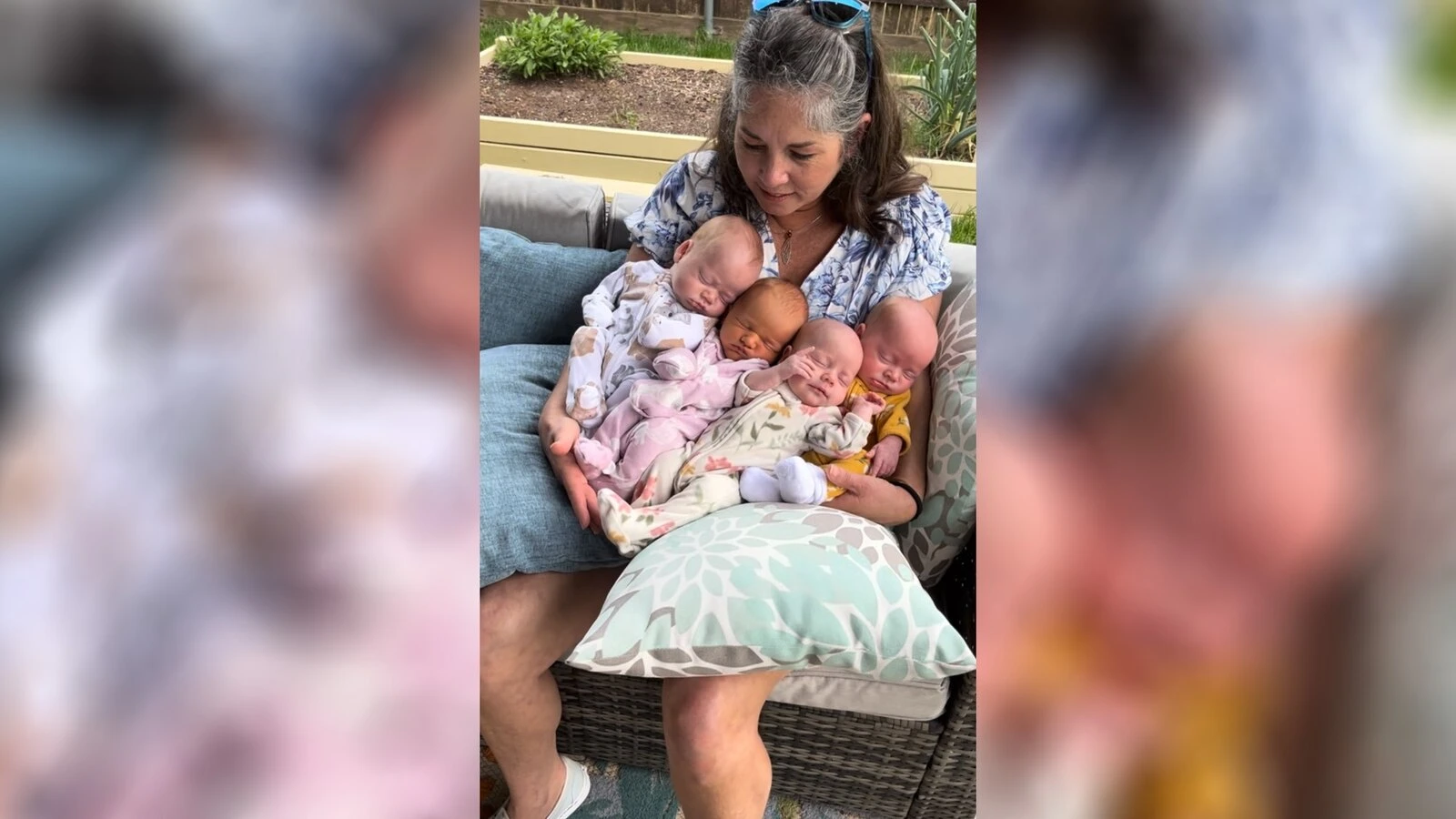 Grandmother opens up after video of her holding 4 of her grandbabies goes viralThe TikTok clip has already racked up over 5 million views.5/24/2024 03:10:46 EDT