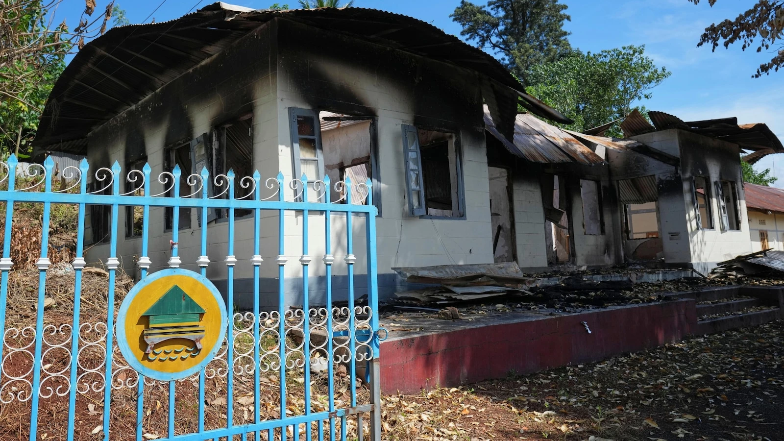 A Myanmar town lies in shambles as both sides in civil war vie for control