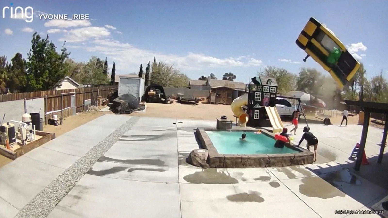 Woman speaks out after dust devil lifts inflatable jumper 100 feet