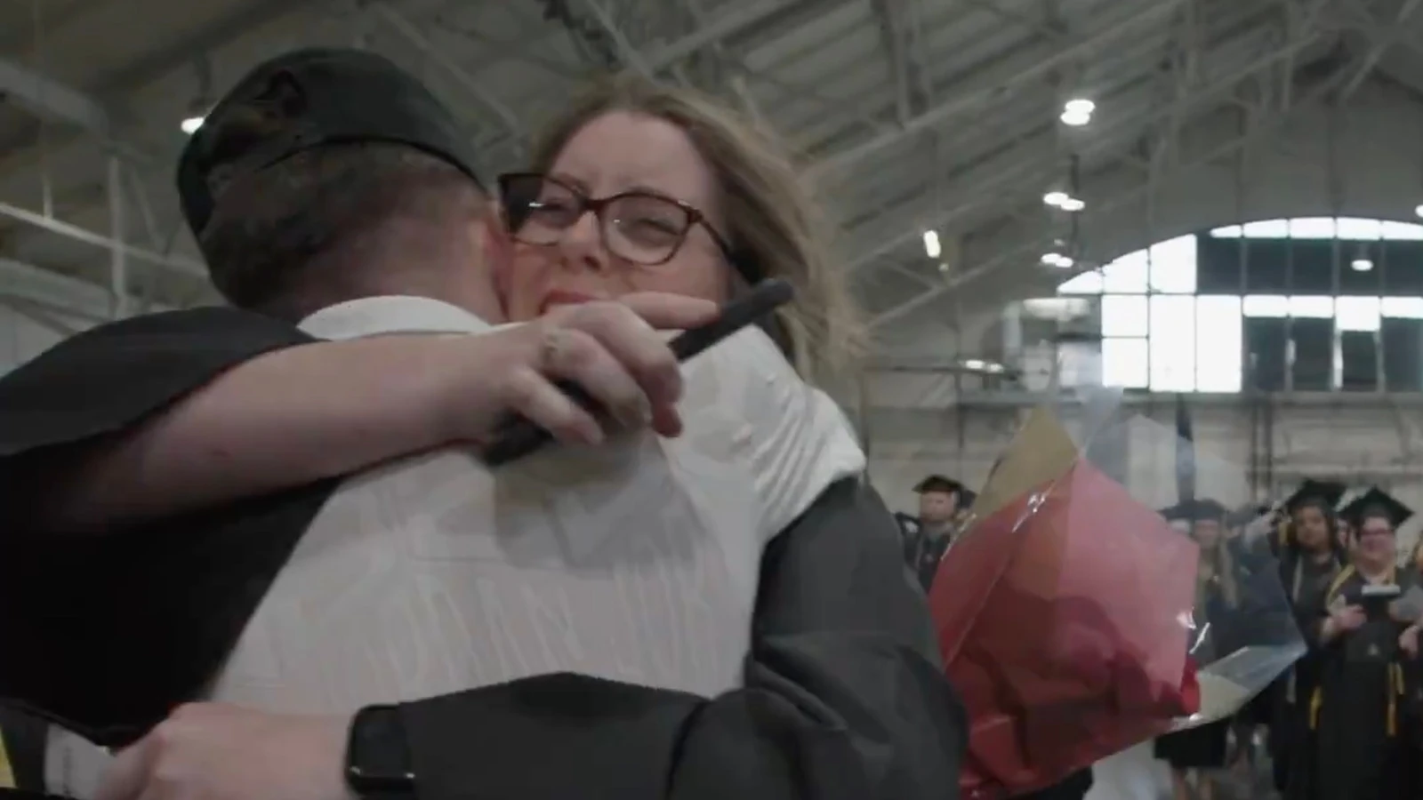 Purdue Global via StoryfulArmy son surprises mom with emotional reunion at her graduation