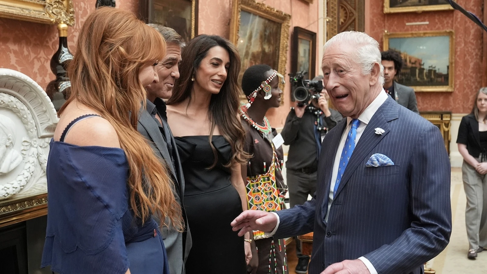 King Charles III shares warm moment with George and Amal Clooney at Buckingham PalaceThe couple attended a special reception for the 2025 King's Trust Awards.24 minutes ago