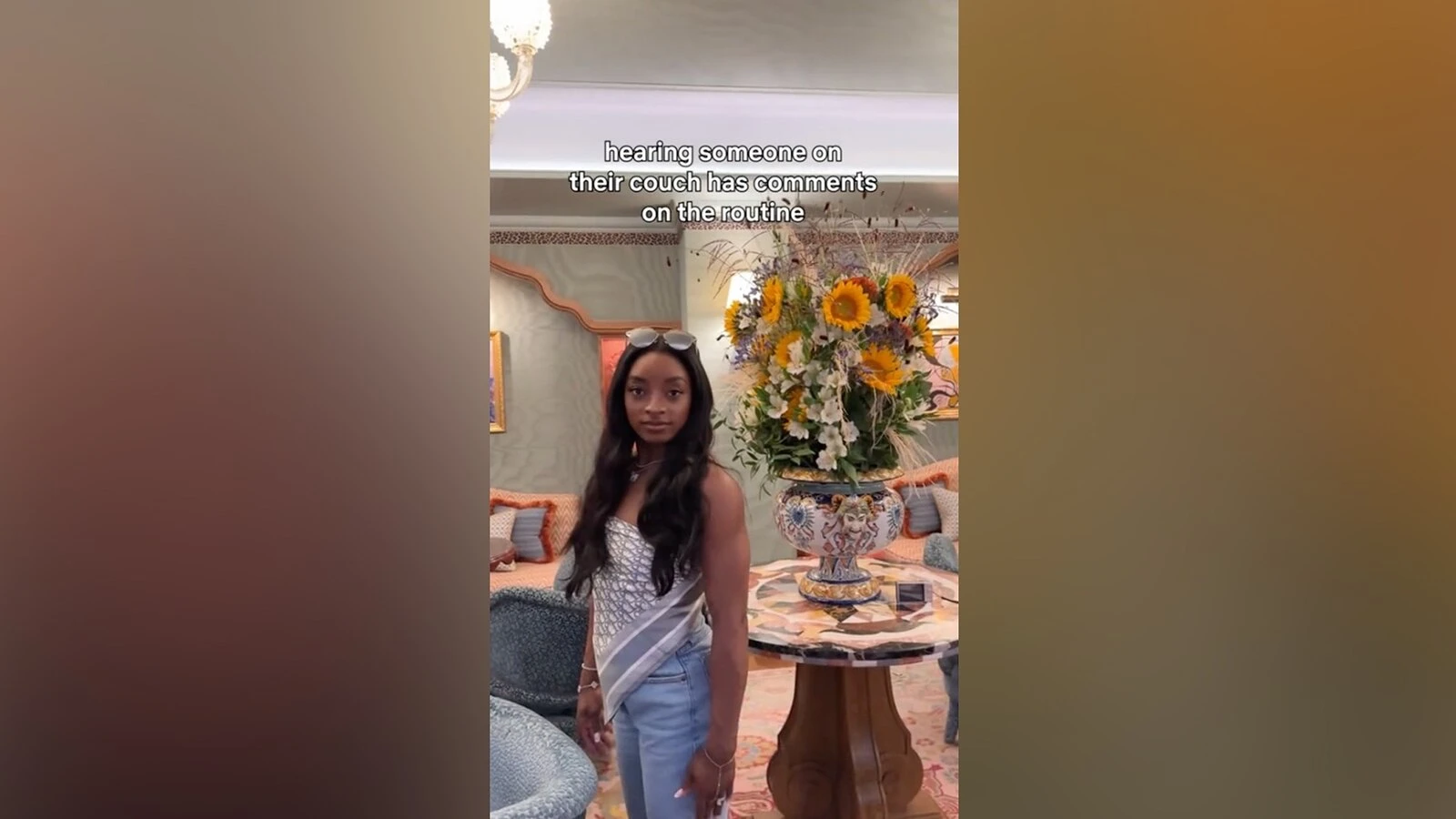 Simone Biles recreates hilarious meme of herself: See video