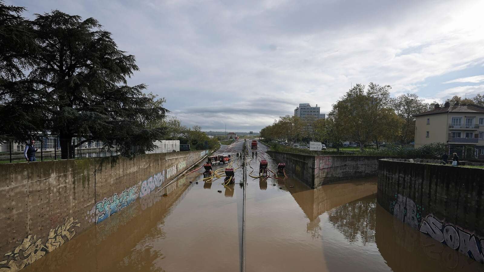 Two days of torrential rain bring major flooding to central France