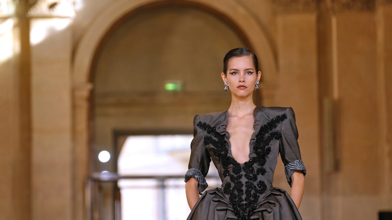 Vivienne Westwood brings beauty from chaos and dying sunflowers in Paris