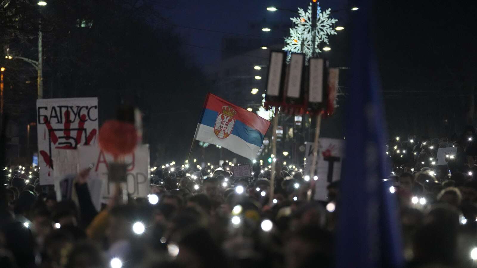 Thousands of students protest in Serbia against violation of civil rights, spy agency crackdown