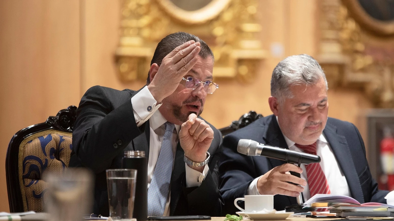 Costa Rican president appears before lawmakers and denies corruption allegations