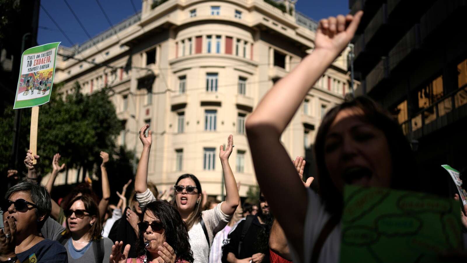 A strike by Greek teachers triggers a broader labor dispute