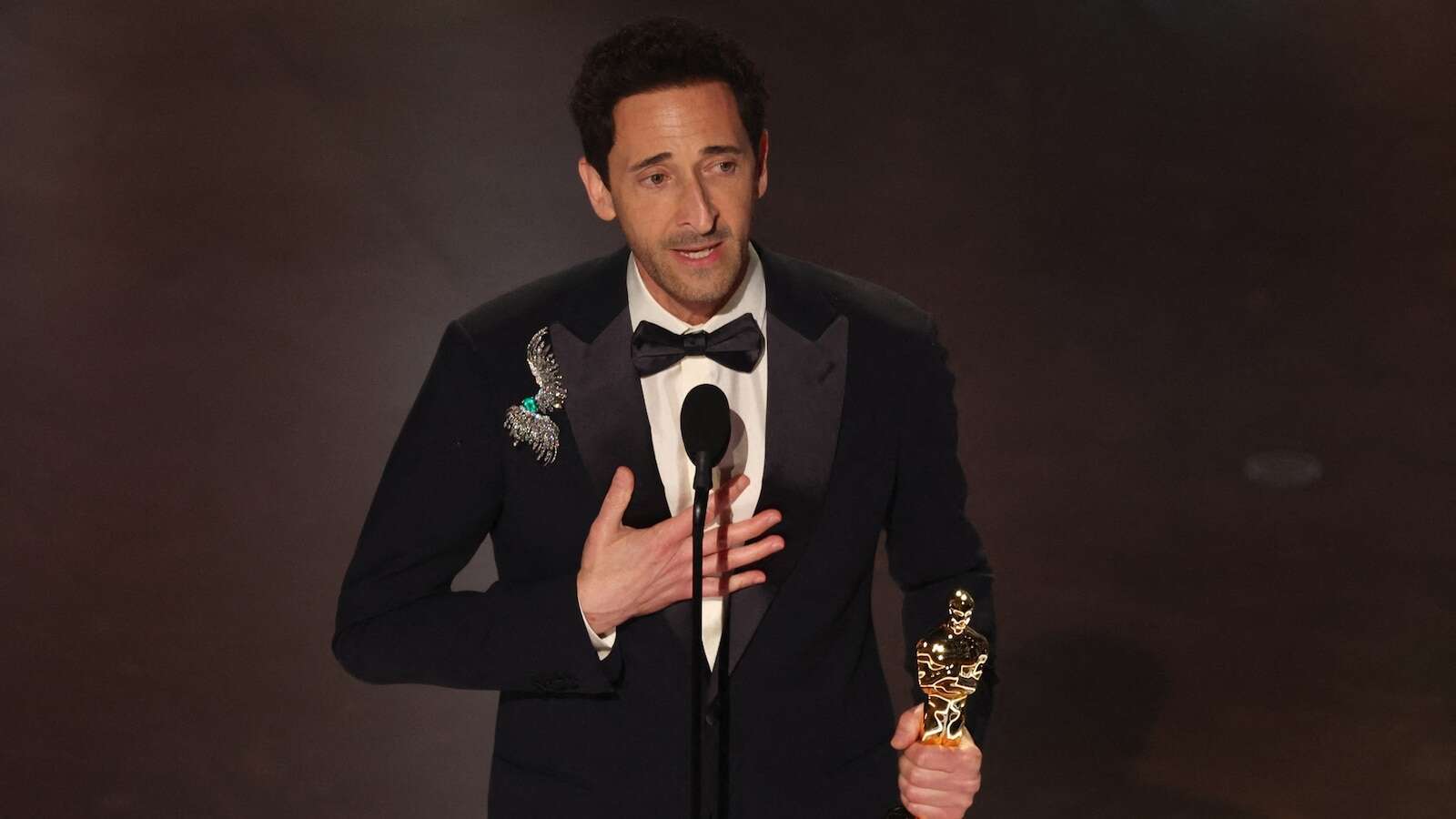 Adrien Brody gives partner Georgina Chapman's kids Oscars speech shoutoutBrody won his second Oscar on March 2 for his role in 