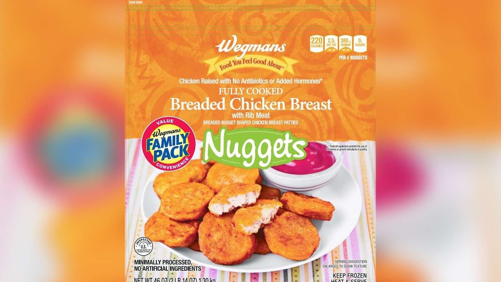 Wegmans voluntarily recalls frozen chicken nuggets that may contain bone fragmentsThe USDA also issued a public health alert for the recalled products this week.1 hour ago