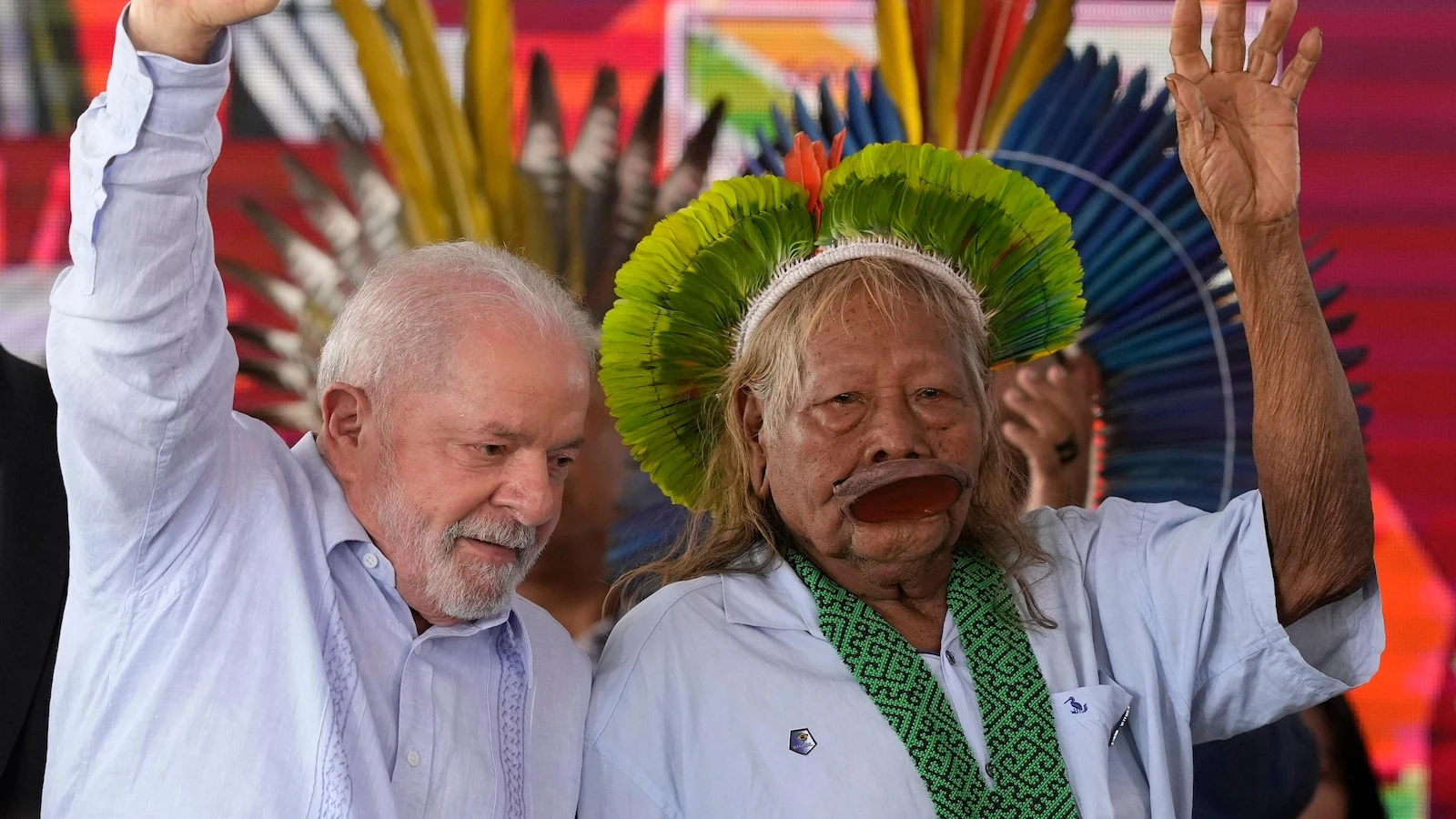 Brazil's Indigenous leader Raoni backs Lula despite protesting against railway in the Amazon