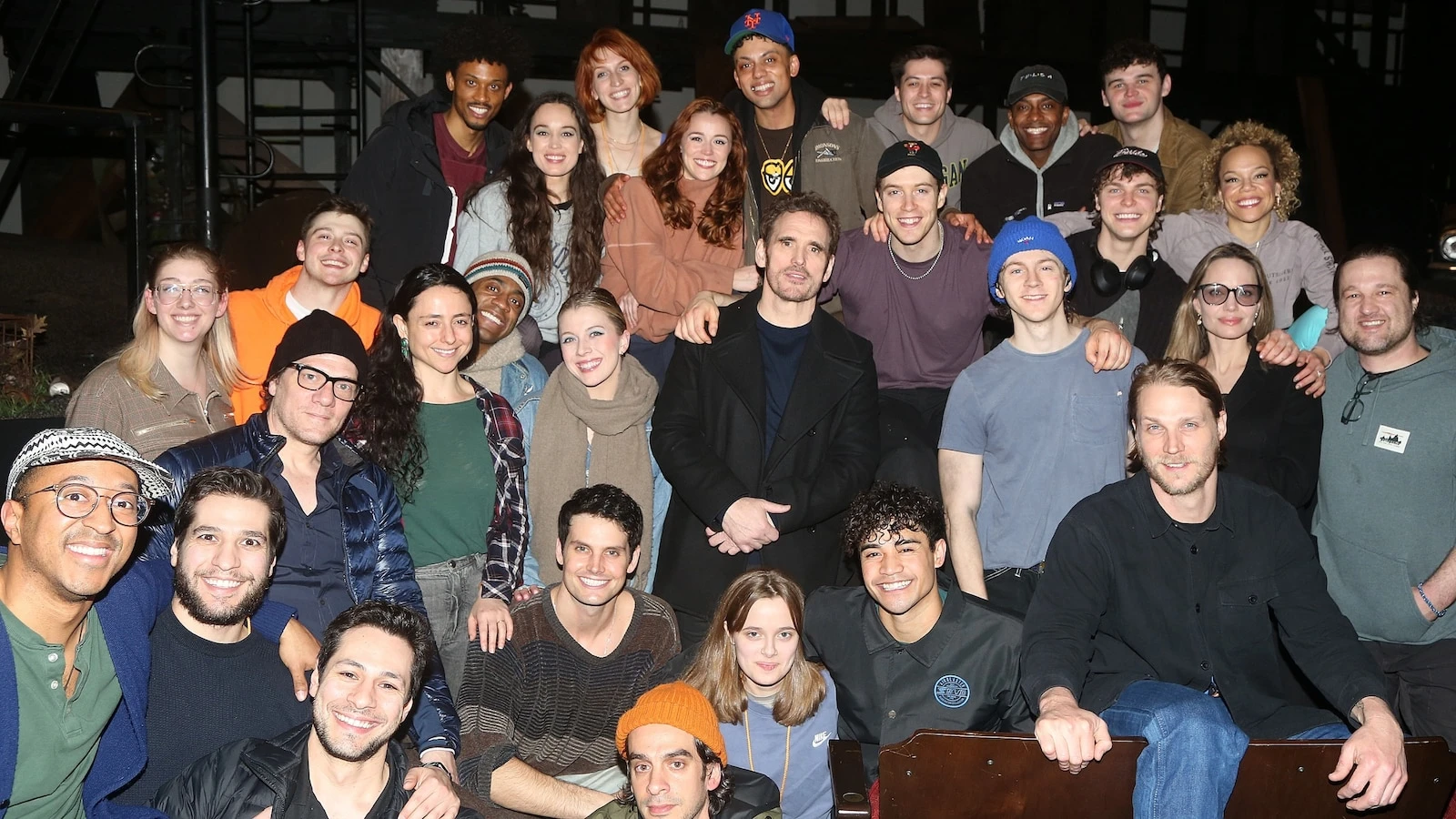 Matt Dillon poses for photo with the cast of 'The Outsiders' musical on BroadwayDillon played Dallas Winston in the film adaption of the S.E. Hinton novel.4/4/2024 04:19:31 EDT