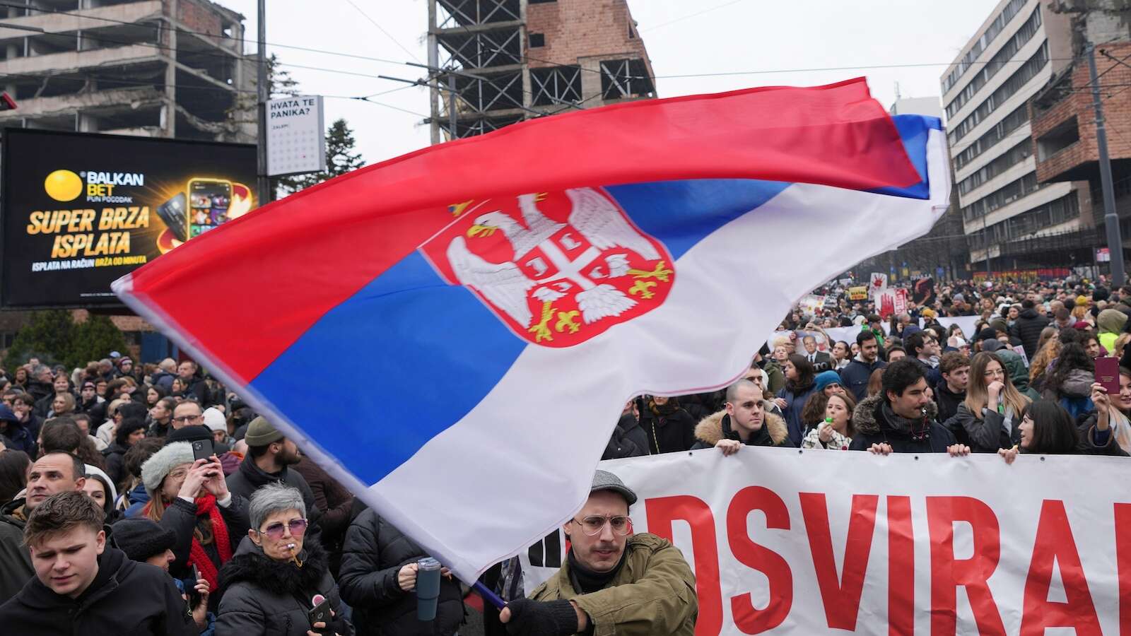 University students lead a strike in Serbia as populist president plans a rally to counter protests