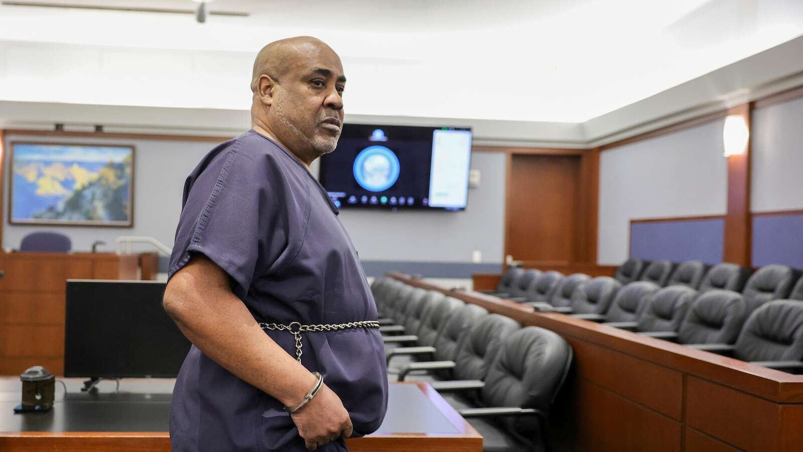 Suspect in Tupac Shakur killing is a no-show at a Nevada hearing on trial readiness