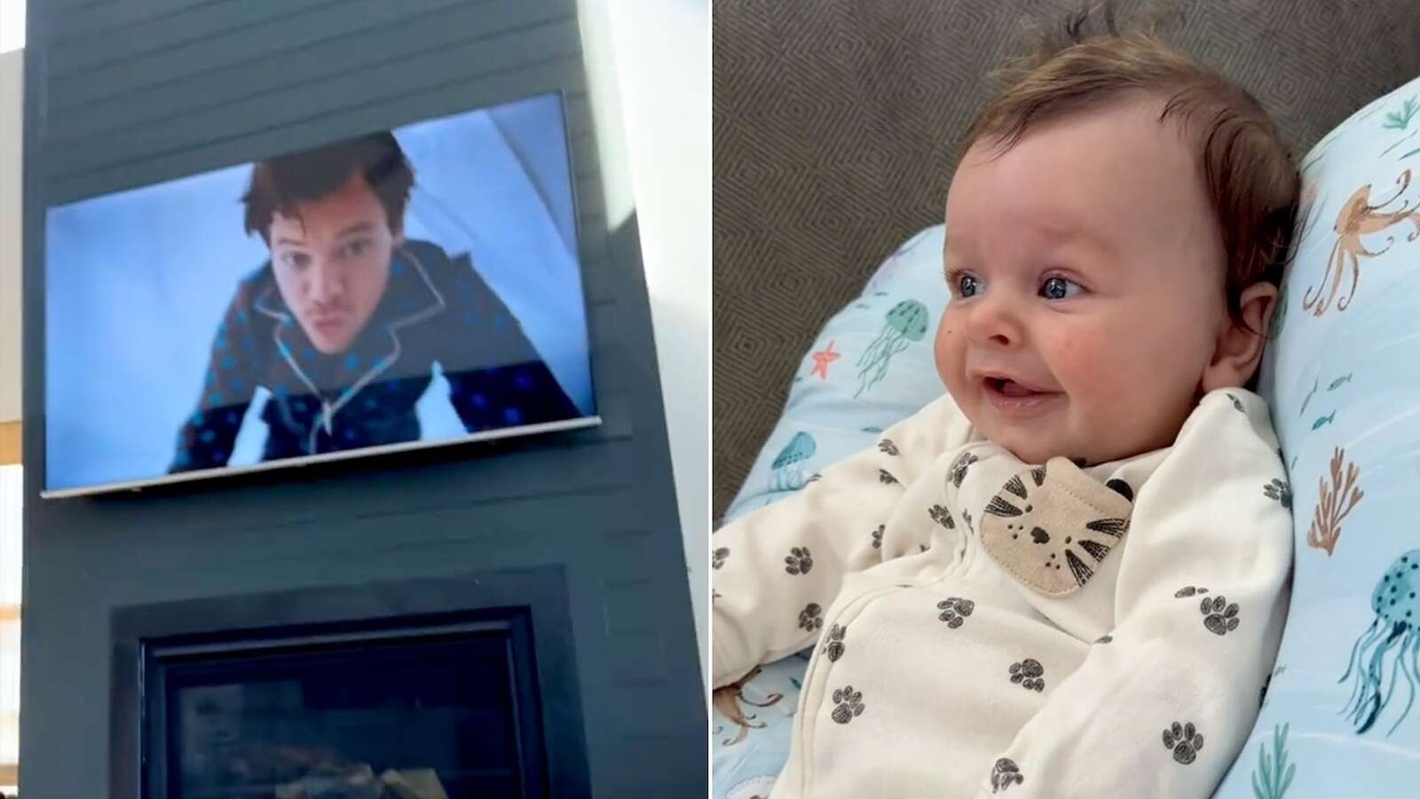 Baby lights up after hearing Harry Styles song