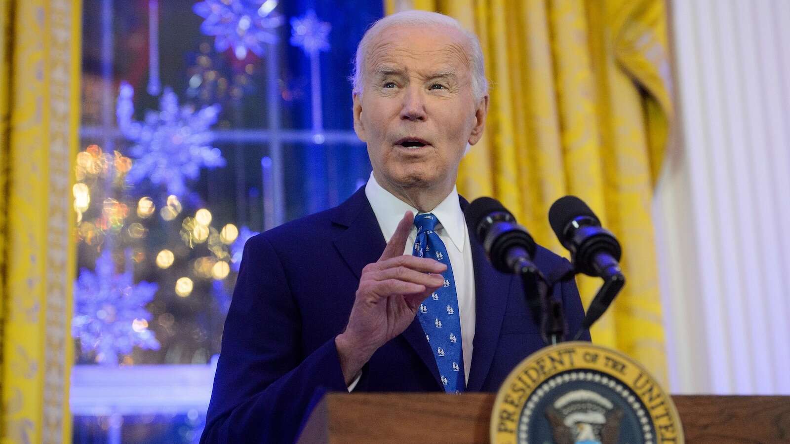 Biden speaks of Oct. 7 and commitment to getting hostages home at Hanukkah reception