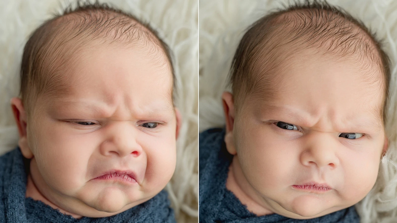 Newborn baby's photo shoot goes viral for his hilarious grumpy expressionThe baby was only 7 days old when his mom had him professionally photographed. 5/23/2024 08:57:00 EDT