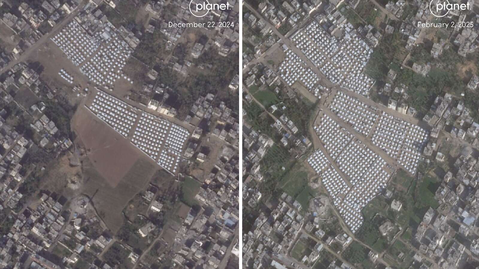 Visual analysis: Palestinians set up thousands of tents amid return to north Gaza