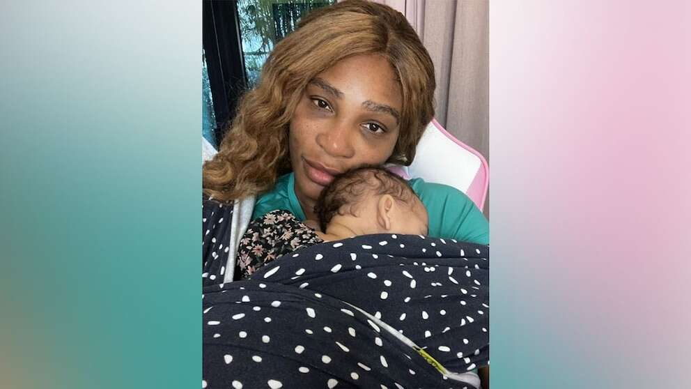 Serena Williams tells followers it's 'ok to not be ok,' shares sweet photo with Adira