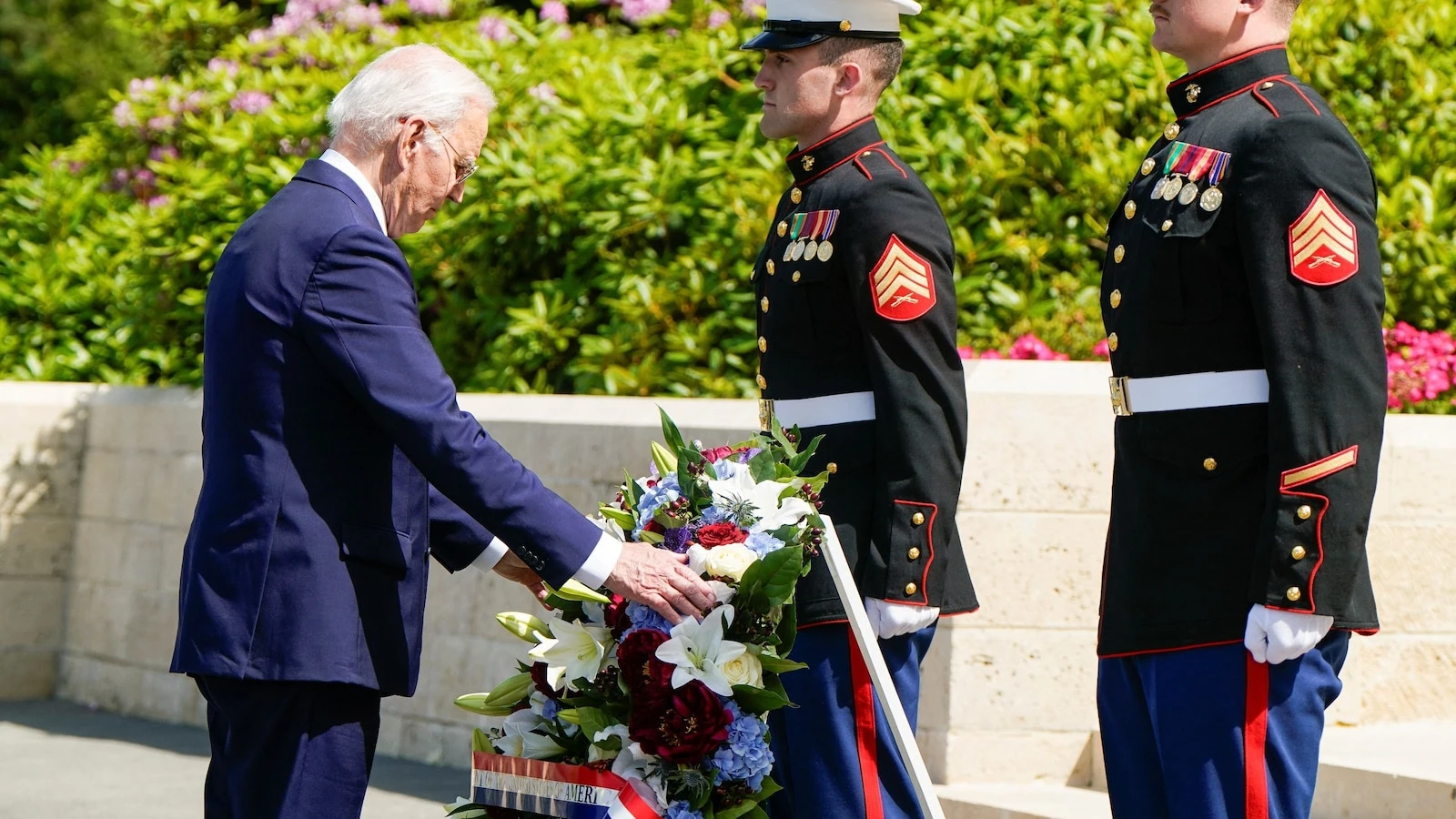 Biden stops at WWI cemetery Trump didn't visit to honor US troops