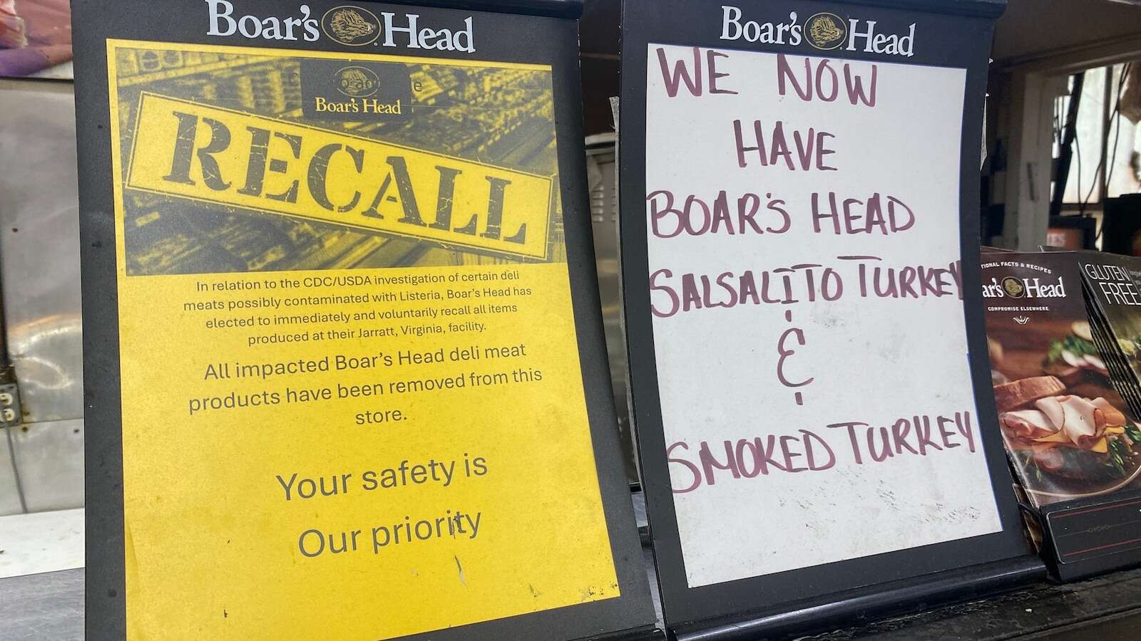 9 deaths, 57 hospitalized in listeria outbreak linked to Boar's Head deli meat recallInspectors found black mold and bugs at a Boar's Head facility, the USDA said.8/29/2024 10:34:32 EDT