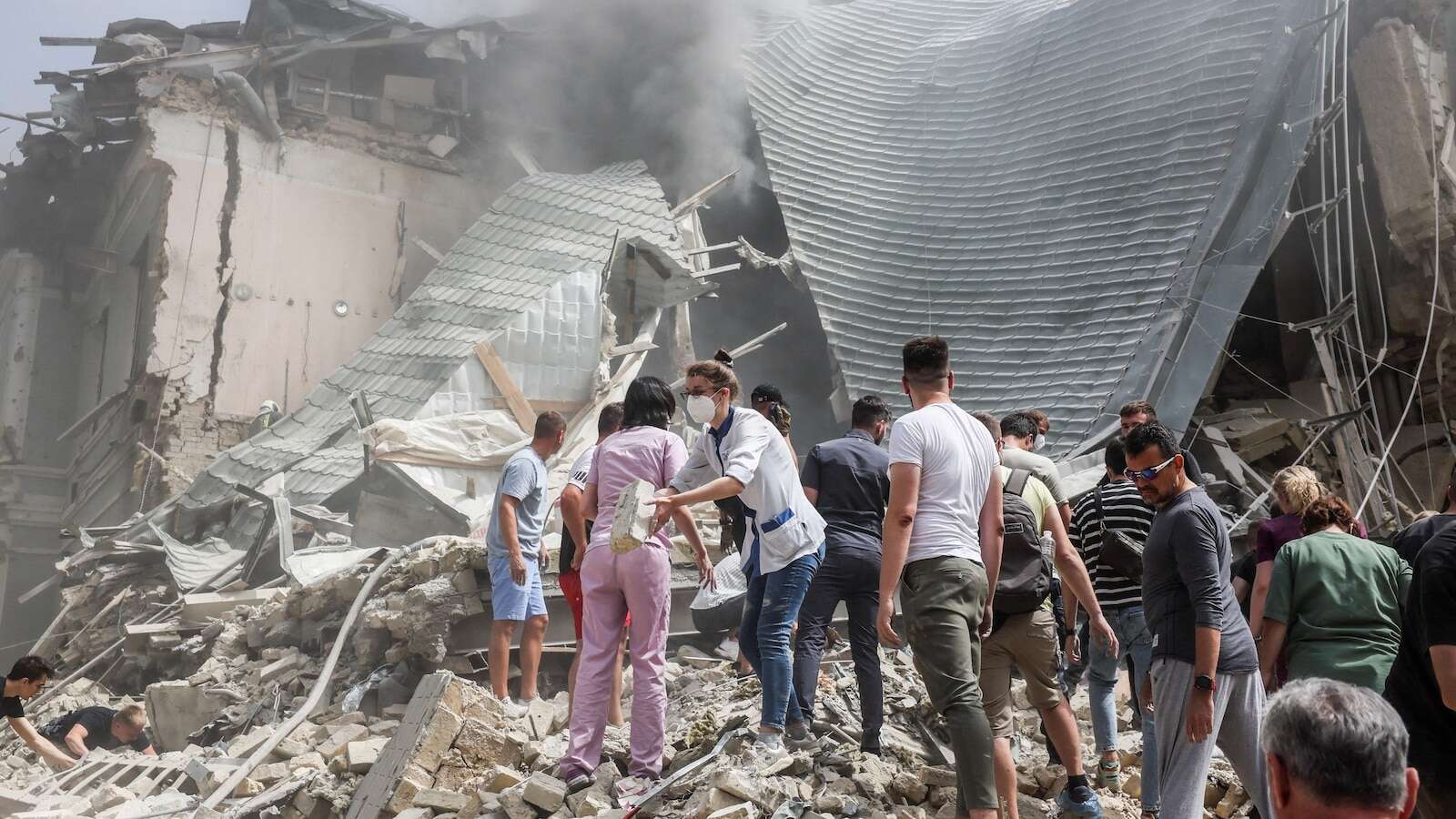 Russian missiles target Ukraine, killing 15 and striking children's hospital