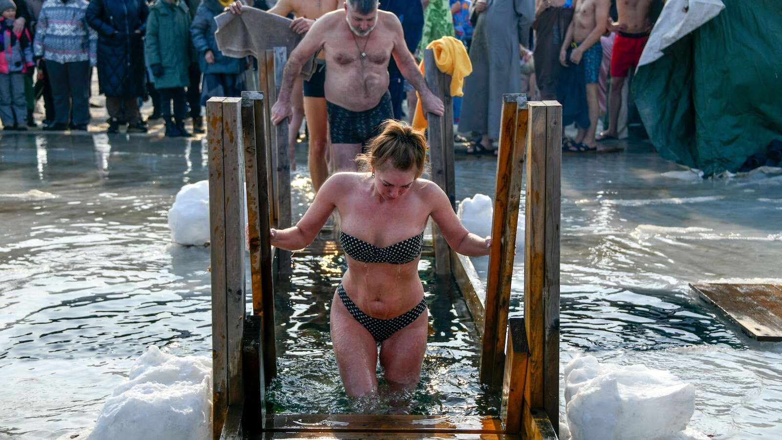 Warm weather threatens Epiphany ice water plunges for Russia's Orthodox Christians