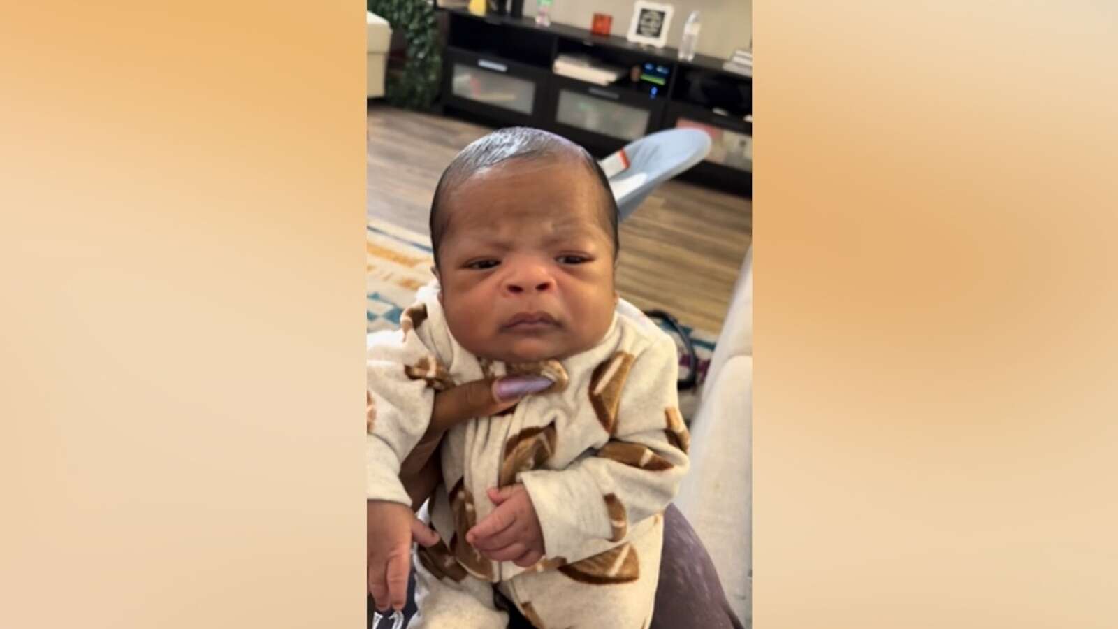 Mom opens up after newborn’s ‘unimpressed’ facial expressions go viralKristen Williams shared her baby's 