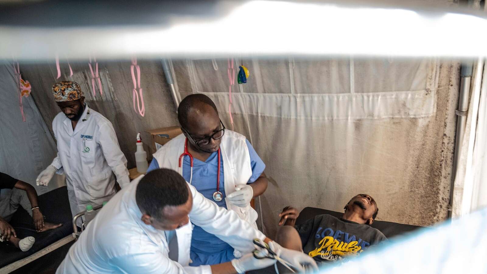 Hospitals in eastern Congo are crowded with wounded and exhausting their supplies